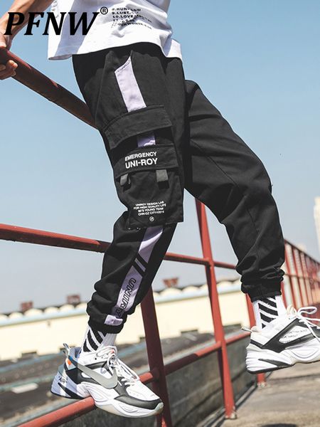 men's pants pfnw men's cargo pants techwear functional wind contrast color elastic waist splicing high street streetwear trousers, Black
men's pants pfnw men's cargo pants techwear functional wind contrast color elastic waist splicing high street streetwear trousers, Black