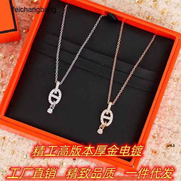 whole h ermes designer necklace seiko high edition s925 silver h home new full diamond pig nose pendant 18k rose gold for women, Black
whole h ermes designer necklace seiko high edition s925 silver h home new full diamond pig nose pendant 18k rose gold for women, Black