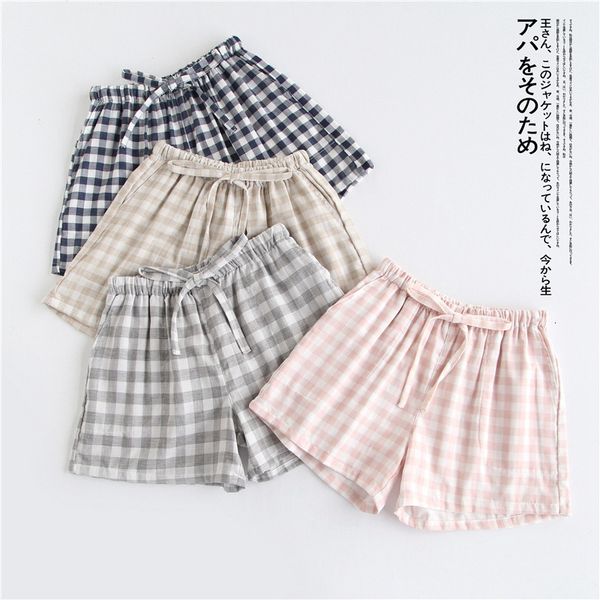 womens sleepwear couple pajamas summer cotton gauze shorts japanese style simple elastic waist casual large size lattice men and women home, Black;red
womens sleepwear couple pajamas summer cotton gauze shorts japanese style simple elastic waist casual large size lattice men and women home, Black;red