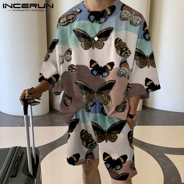 men's tracksuits men printed sets streetwear loose o-neck short sleeve t shirt shorts two pieces fashion men casual suits s-5xl incerun, Gray
men's tracksuits men printed sets streetwear loose o-neck short sleeve t shirt shorts two pieces fashion men casual suits s-5xl incerun, Gray