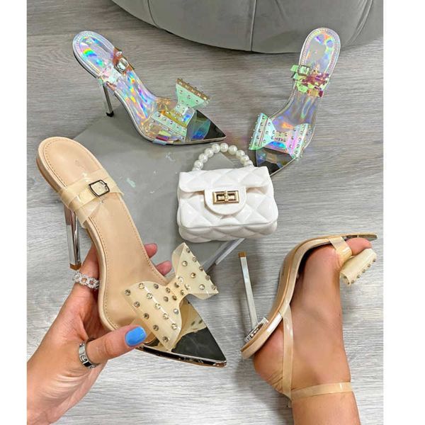 summer pvc high heel fish toe slides sandals cute bow clear heel sandal party dress shoes bling bowtie pumps, Black
summer pvc high heel fish toe slides sandals cute bow clear heel sandal party dress shoes bling bowtie pumps, Black