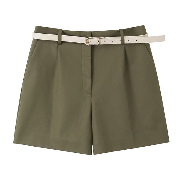 women's shorts women fashion chic summer vintage 5 colors high waist side pockets pleated with belt female short pants 230512, White;black
women's shorts women fashion chic summer vintage 5 colors high waist side pockets pleated with belt female short pants 230512, White;black