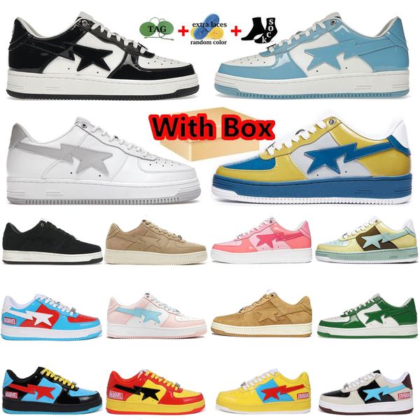 baped designer casual shoes platform sneakers patent leather green black white plate-forme brown ivory for men women trainers jogging with b
baped designer casual shoes platform sneakers patent leather green black white plate-forme brown ivory for men women trainers jogging with b