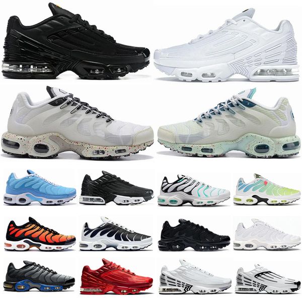 2023 men women running shoes tn plus 3 terrascape triple black white atlanta hyper sky blue fury jade laser wolf grey mens trainers outdoor
2023 men women running shoes tn plus 3 terrascape triple black white atlanta hyper sky blue fury jade laser wolf grey mens trainers outdoor