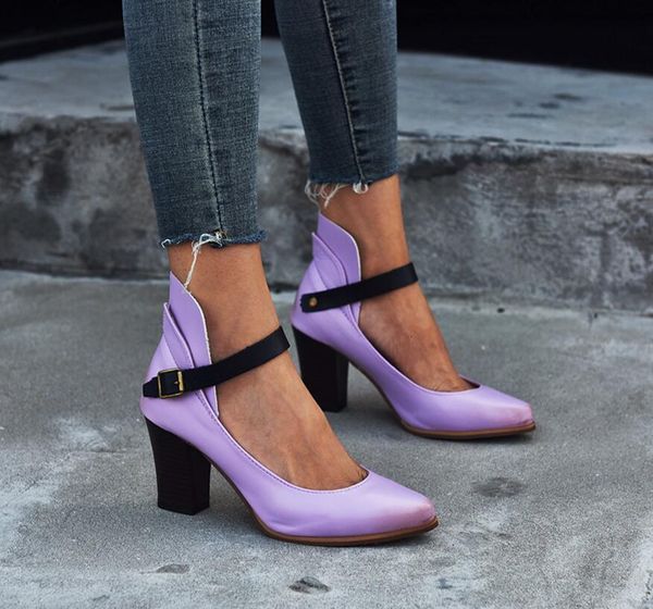 dress shoes women's pump fashion party wedding super plaza high heel thick purple khaki 230512, Black 
dress shoes women's pump fashion party wedding super plaza high heel thick purple khaki 230512, Black