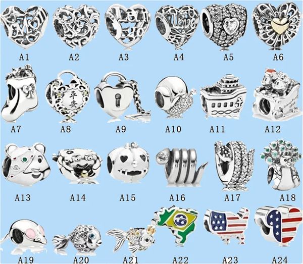 925 silver beads charms fit pandora charm love lock animal snail bracelet perfect mom dangle cz, Black
925 silver beads charms fit pandora charm love lock animal snail bracelet perfect mom dangle cz, Black