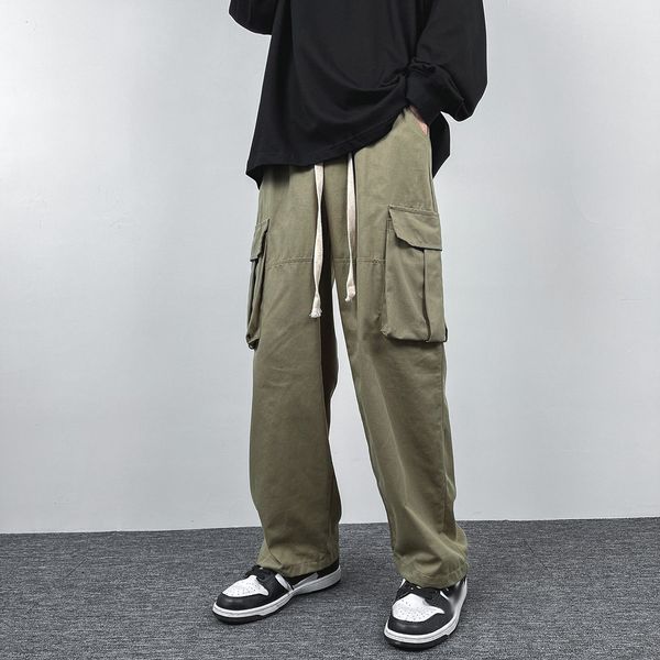 godlikeu mens autumn cargo pants male coffee streetwear casual straight loose trousers, Black
godlikeu mens autumn cargo pants male coffee streetwear casual straight loose trousers, Black