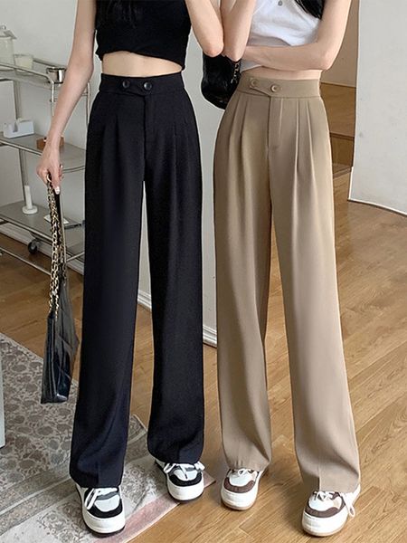 women's pants capris elegant office women's pants summer high waist straight fit women's wide leg trouser black casual korean, Black;white
women's pants capris elegant office women's pants summer high waist straight fit women's wide leg trouser black casual korean, Black;white