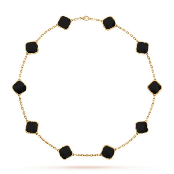 jewelry designers necklace for women trendy fashion lucky clovers necklaces 10 motifs bracelet and earrings set chain party stainless steel, Black
jewelry designers necklace for women trendy fashion lucky clovers necklaces 10 motifs bracelet and earrings set chain party stainless steel, Black
