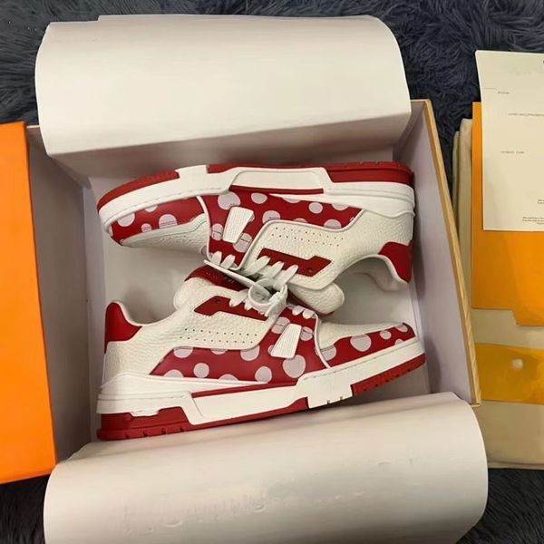 new mens sneakers bread shoes fashion trend oblique side classic floral designer casual versatile mens outdoor driving airport walking mkjkm, Red;white
new mens sneakers bread shoes fashion trend oblique side classic floral designer casual versatile mens outdoor driving airport walking mkjkm, Red;white