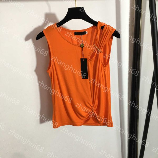 23ss vests womens tanks womens designer clothing vest tank round neck pure cotton new large pin decoration fashion shoulder cut hollow slim, White
23ss vests womens tanks womens designer clothing vest tank round neck pure cotton new large pin decoration fashion shoulder cut hollow slim, White