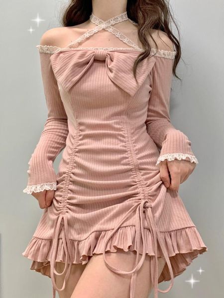 dresses korean style party mini dresses women japanese off shoulder kawaii dress female long sleeve lace kawaii lolita dress autumn, Black;gray
dresses korean style party mini dresses women japanese off shoulder kawaii dress female long sleeve lace kawaii lolita dress autumn, Black;gray