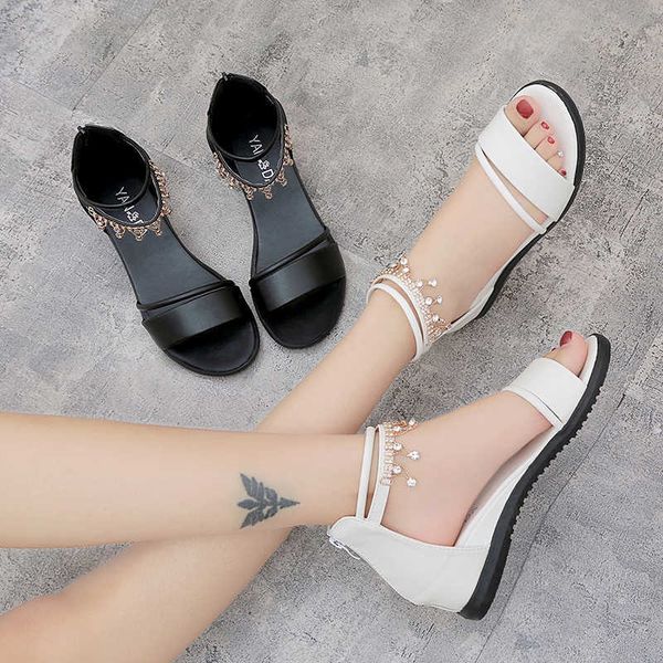 sandals summer women zapatillas mujer wedge sandalias woman zipper solid crystal gladiator shoes 230417, Black
sandals summer women zapatillas mujer wedge sandalias woman zipper solid crystal gladiator shoes 230417, Black