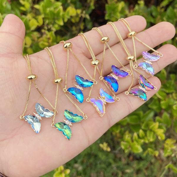 luxury colorful zircon butterfly charm bracelet jewelry for women gift, Golden;silver
luxury colorful zircon butterfly charm bracelet jewelry for women gift, Golden;silver