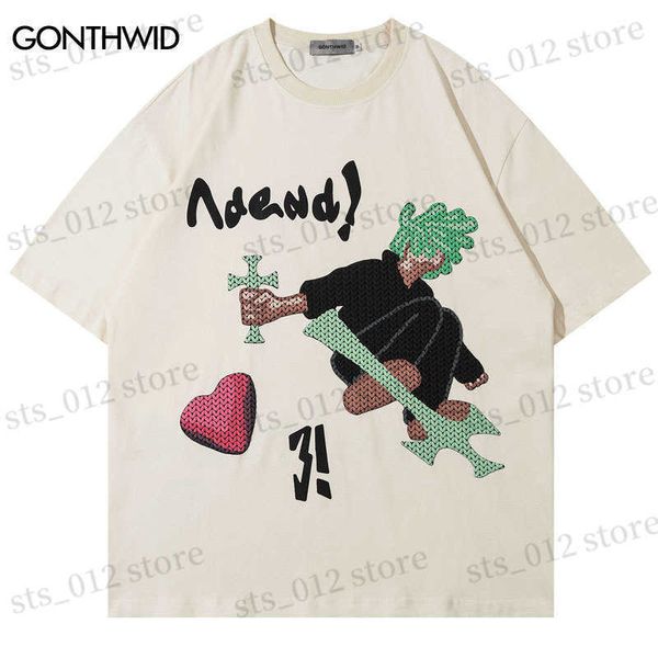2023 men's t-shirts harajuku t shirt streetwear hip hop cartoon print cotton tshirt men fashion casual loose tee shirts summer oversize, White;black
2023 men's t-shirts harajuku t shirt streetwear hip hop cartoon print cotton tshirt men fashion casual loose tee shirts summer oversize, White;black