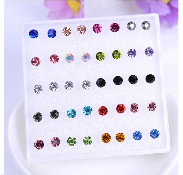 18 colors (200pair/lot)2~5mm high imitation diamond earrings inlaid diamond shiny red stud non fading resin material for allergy prevention, Golden;silver
18 colors (200pair/lot)2~5mm high imitation diamond earrings inlaid diamond shiny red stud non fading resin material for allergy prevention, Golden;silver
