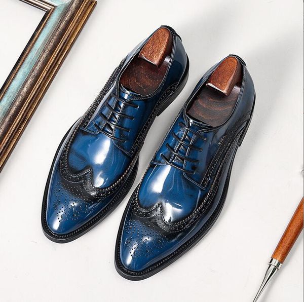 dress shoes mens oxfords genuine leather wedding sheos trendy carving business men office work formal suit shoe, Black
dress shoes mens oxfords genuine leather wedding sheos trendy carving business men office work formal suit shoe, Black
