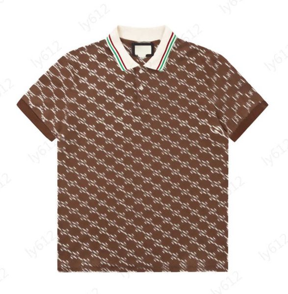 designer casual shirts classic brand letter logo embroidered print decoration colorful striped collar polo short sleeves male brown 0206, White;black
designer casual shirts classic brand letter logo embroidered print decoration colorful striped collar polo short sleeves male brown 0206, White;black