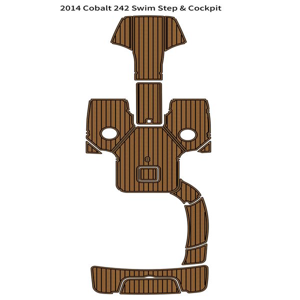 2014 cobalt 242 swim platform cockpit pad boat eva foam faux teak deck floor mat