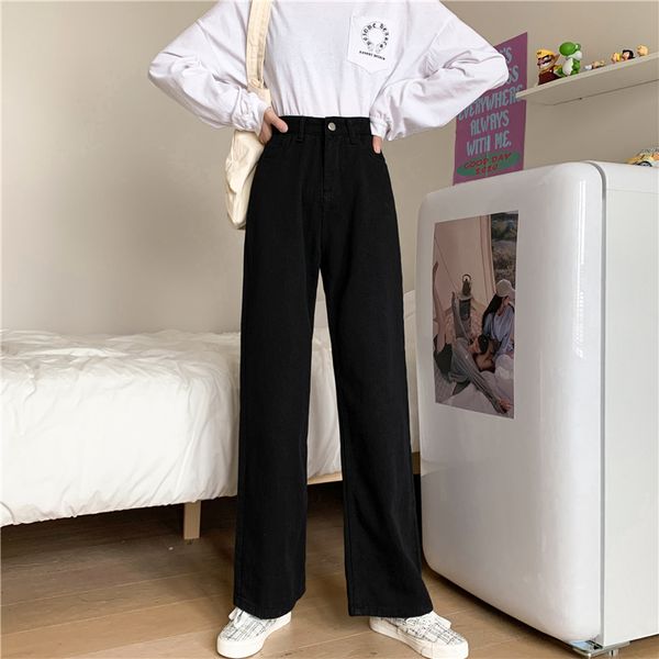 women's jeans women's white wide leg jeans autumn high waist full matching loose denim pants casual retro trousers wide leg jeans, Blue
women's jeans women's white wide leg jeans autumn high waist full matching loose denim pants casual retro trousers wide leg jeans, Blue