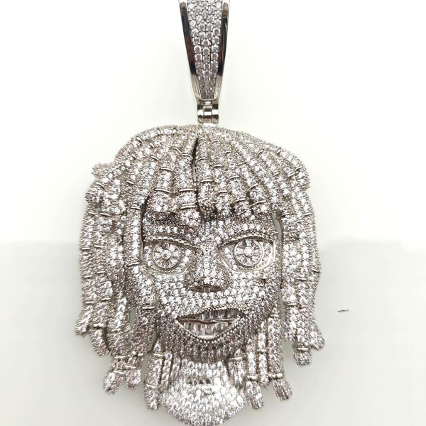 men's necklaces europe and the united states oversized head like cuba necklace inlaid with zircon hip-hop pendant male fashion hiphop, Silver
men's necklaces europe and the united states oversized head like cuba necklace inlaid with zircon hip-hop pendant male fashion hiphop, Silver