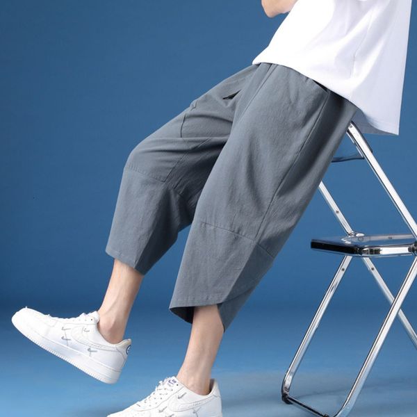 men's pants mens harem pants linen youth elastic waist solid color shorts male casual cropped pants 230512, Black
men's pants mens harem pants linen youth elastic waist solid color shorts male casual cropped pants 230512, Black