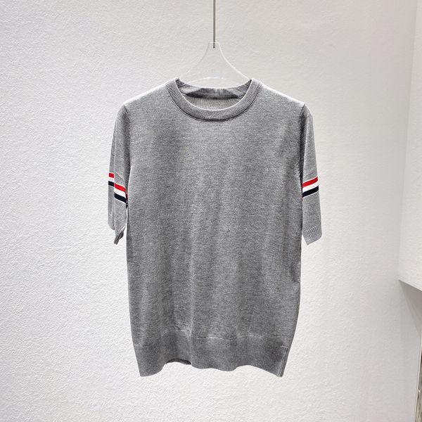509 l 2023 runway summer brand same style sweater short sleeve white gray blue pullover crew neck striped fashion clothes womens yl, White;black
509 l 2023 runway summer brand same style sweater short sleeve white gray blue pullover crew neck striped fashion clothes womens yl, White;black
