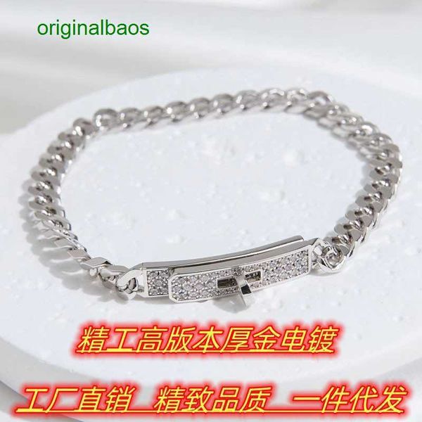 original hemrres designer bracelet seiko high edition s925 sterling silver h pig nose inlaid diamond cuban chain bracelet unisex, Black
original hemrres designer bracelet seiko high edition s925 sterling silver h pig nose inlaid diamond cuban chain bracelet unisex, Black