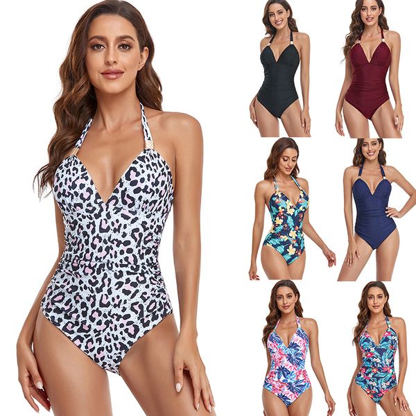 womens one-piece swimsuit 2023 summer new fashion girls swimwear bodysuit halter lace-up deep v-neck body slimming pleated beachwear leopard, White;black
womens one-piece swimsuit 2023 summer new fashion girls swimwear bodysuit halter lace-up deep v-neck body slimming pleated beachwear leopard, White;black