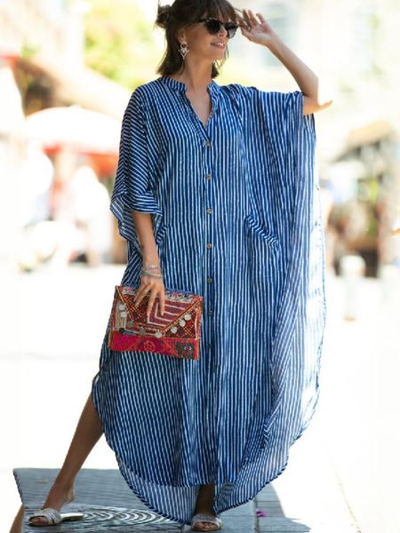 swimwear casual bikini coverups blue tunic striped front open summer beach dress elegant women beach wear swim suit cover up q1097, White;black
swimwear casual bikini coverups blue tunic striped front open summer beach dress elegant women beach wear swim suit cover up q1097, White;black