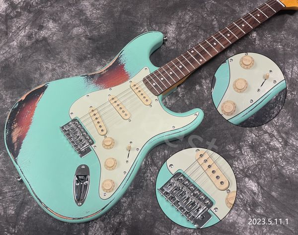 electric guitar 3ts burst green chrome tali cream pickguard and knobs rosewood fingerboard dots inlay
electric guitar 3ts burst green chrome tali cream pickguard and knobs rosewood fingerboard dots inlay