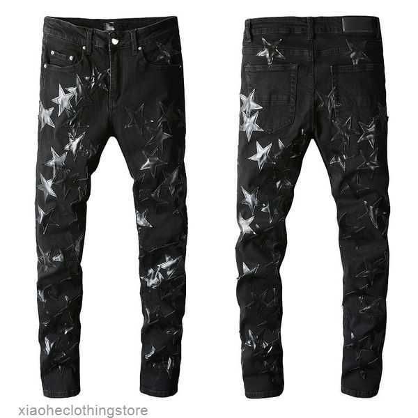 slim mens jeans for guys rip fit skinny man pants orange star patches wearing biker denim stretch cult stretch motorcycle trendy long straig, Black
slim mens jeans for guys rip fit skinny man pants orange star patches wearing biker denim stretch cult stretch motorcycle trendy long straig, Black