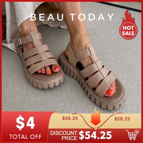 sandals beautoday platform women open toe slingback ankle buckle strap genuine leather casual outdoor summer female shoes 38201 230512, Black
sandals beautoday platform women open toe slingback ankle buckle strap genuine leather casual outdoor summer female shoes 38201 230512, Black