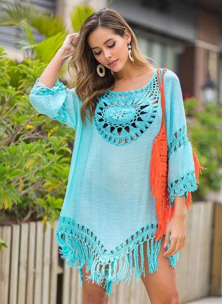 swimwear happie queens women solid half sleeve beach loose hollow out bohemian mini dress ladies oneck boho dresses coverups, White;black
swimwear happie queens women solid half sleeve beach loose hollow out bohemian mini dress ladies oneck boho dresses coverups, White;black