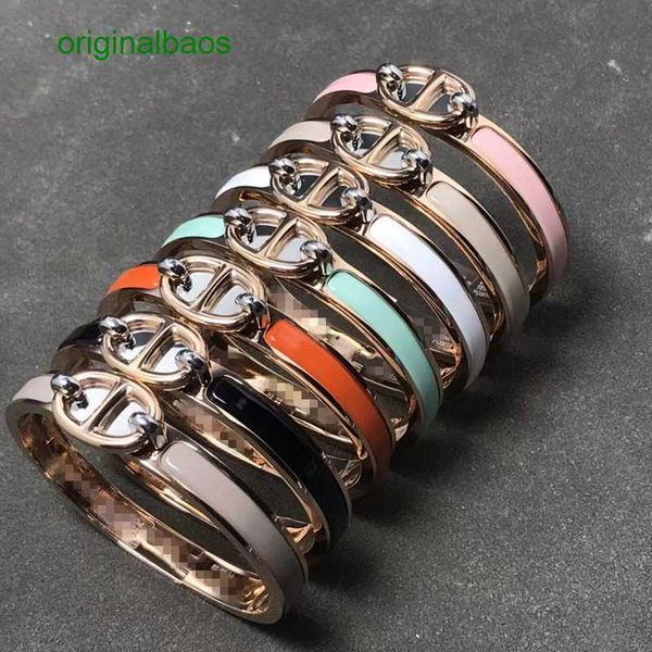 original hemrres designer bracelet h enamel pig nose titanium steel colorless love home new product anchor chain 8 button couple bracelet, Black
original hemrres designer bracelet h enamel pig nose titanium steel colorless love home new product anchor chain 8 button couple bracelet, Black