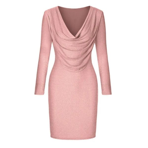 shiny evening women dress plunge scarf collar drape dress heap long sleeve sukienka club wear bodycon mini dress tight slim, Black;gray
shiny evening women dress plunge scarf collar drape dress heap long sleeve sukienka club wear bodycon mini dress tight slim, Black;gray
