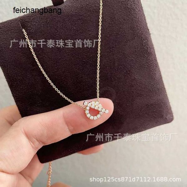 h ermes designer necklace s925 silver pig nose classic small q letter full diamond female clavicle chain mesh red same style colorless penda, Black
