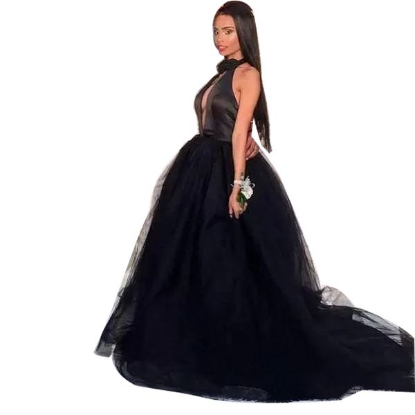 arabic black tulle halter open cut formal evening dresses ball gown backless plus size sheer womens dresses wtih hand made flowers, Black;red
arabic black tulle halter open cut formal evening dresses ball gown backless plus size sheer womens dresses wtih hand made flowers, Black;red