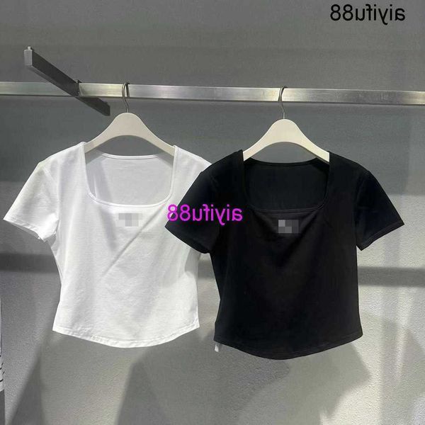 2023 summer fashion slim and versatile knitted shirt short sleeve t-shirt women's a1dad220681, White
2023 summer fashion slim and versatile knitted shirt short sleeve t-shirt women's a1dad220681, White