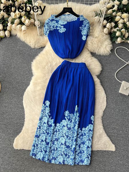 two piece dress summer loose pisces suits o neck sleeveless igh waist pleated skirt women streetwear casual fashion sets 230512, White
two piece dress summer loose pisces suits o neck sleeveless igh waist pleated skirt women streetwear casual fashion sets 230512, White