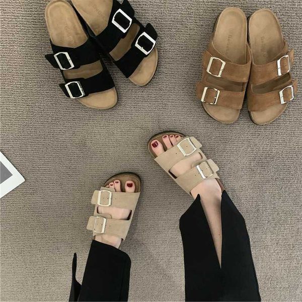 sandals new summer women cork slipper casual beach double buckle non-slip outside nubuck leather slip on slides shoe 230417, Black
sandals new summer women cork slipper casual beach double buckle non-slip outside nubuck leather slip on slides shoe 230417, Black