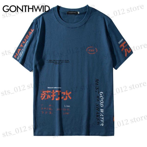 men's t-shirts gonthwid soda water ripped printed t shirts streetwear 2023 hip hop chinese character casual short sleeve tees men tshi, White;black
men's t-shirts gonthwid soda water ripped printed t shirts streetwear 2023 hip hop chinese character casual short sleeve tees men tshi, White;black