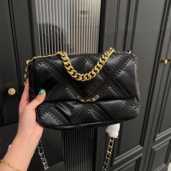 womens 19 collection embroidery quilted bags with serial number purse gold-silver two-tone metal hardware matelasse chain crossbody shoulder
womens 19 collection embroidery quilted bags with serial number purse gold-silver two-tone metal hardware matelasse chain crossbody shoulder