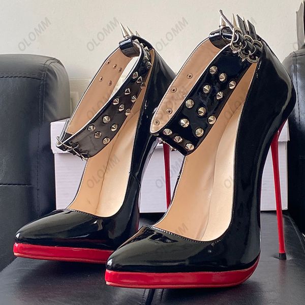olomm 2023new arrival women pumps patent studded stiletto heels pointed toe beautiful black night club shoes women us size 5-.5
olomm 2023new arrival women pumps patent studded stiletto heels pointed toe beautiful black night club shoes women us size 5-.5
