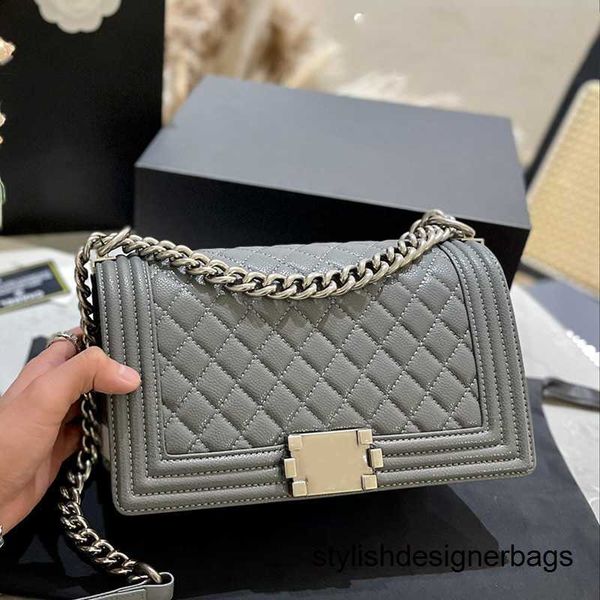 shoulder bags classical designer boy bag grey black genuine leather shoulder bags large size women handbag flap chain bags with box
shoulder bags classical designer boy bag grey black genuine leather shoulder bags large size women handbag flap chain bags with box