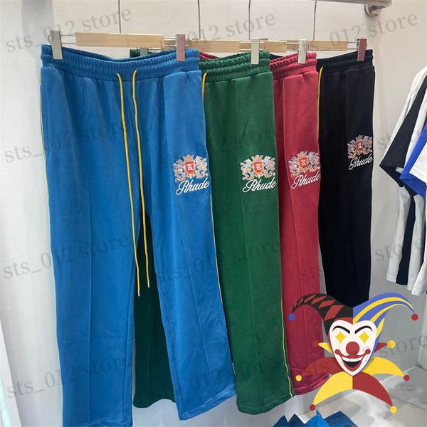 men's pants crown embroidery sweatpants men women 1 1 red green patchwork pocket pants trousers t230512, Black
men's pants crown embroidery sweatpants men women 1 1 red green patchwork pocket pants trousers t230512, Black