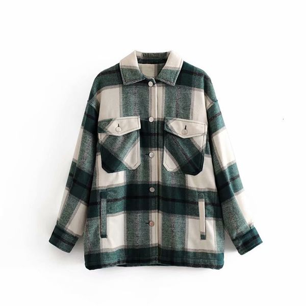 women's blouses shirts vintage stylish women plaid pockets button tweed blouse autumn fashion thick shirts casual blusas mujer 230512, White
women's blouses shirts vintage stylish women plaid pockets button tweed blouse autumn fashion thick shirts casual blusas mujer 230512, White