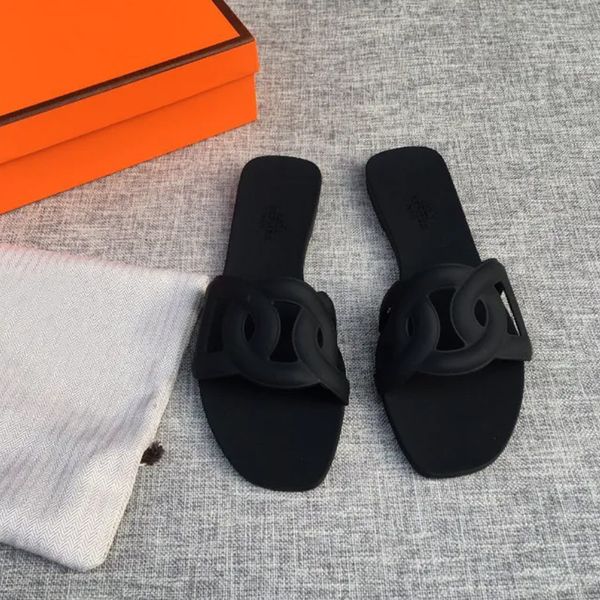 oran sandal designer luxury women chain slides summer rubber big head slides fashion beach shoes flat slippers with box 35-41, Black
oran sandal designer luxury women chain slides summer rubber big head slides fashion beach shoes flat slippers with box 35-41, Black