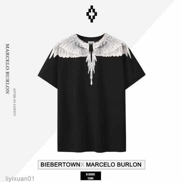 designer marcelos burlons pink purple winged short sleeve men's and women's street t-shirts summer fashion ins 1 4or7, White;black
designer marcelos burlons pink purple winged short sleeve men's and women's street t-shirts summer fashion ins 1 4or7, White;black
