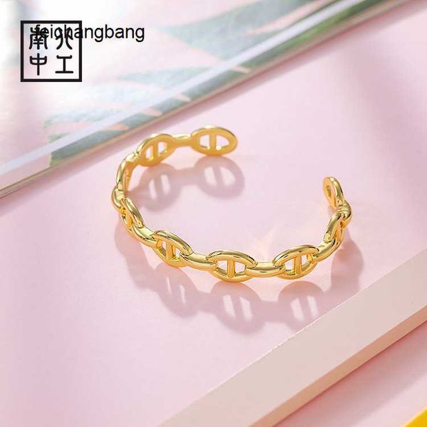 luxury h ermes designer bracelets luoyang jewelry korean fashion small fresh accessories ins tiktok design pig nose h hollow open bracelet m, Black
luxury h ermes designer bracelets luoyang jewelry korean fashion small fresh accessories ins tiktok design pig nose h hollow open bracelet m, Black